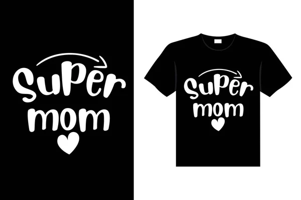 Färgglada Bokstäver Mödrar Dag Citat Lycklig Mamma Skjorta Vektor Typografi — Stock vektor