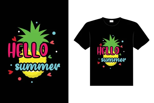 夏のヴィンテージカラフルなレタリングタイポグラフィTシャツデザイン目を引くベクトルアート — ストックベクタ