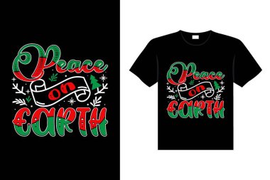 DÜNYANIN Noel tipografi tişörtü tasarımı