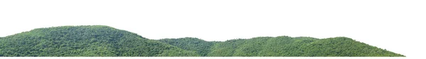 Colline Montagne Rocheuse Avec Forêt Verte Isolée Sur Fond Blanc — Photo