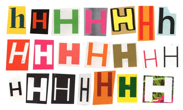 Çeşitli H harfleriyle düzenlenmiş eşsiz şablon