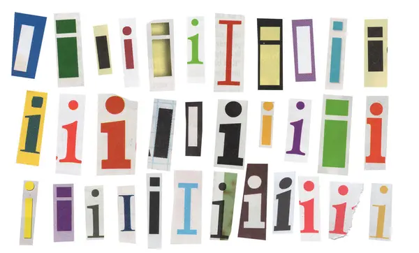 Çeşitli I harfleriyle düzenlenmiş eşsiz şablon