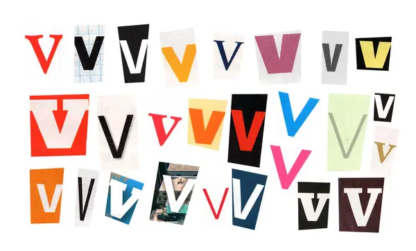 Farklı V harflerinden yapılmış modern şablon