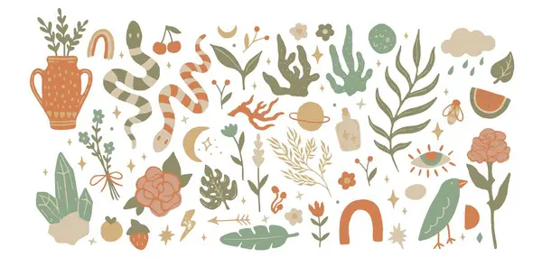 Değişik sanat simgelerine sahip duvar kağıtları.