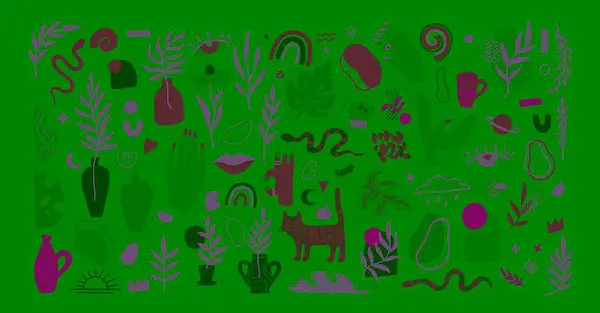 Uygulamalar veya web sayfaları için uygun elle çizilmiş simgeler.