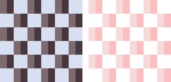 无缝几何格子布格子布格子布格子布 用于服装 野餐桌布 其他面料设计 — 图库矢量图片