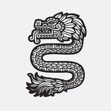 Aztek ejderhası Quetzalcoatl Meksika tanrısı ve Aztek mitolojisi