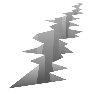 Yerdeki çatlaklar, yarıklar ve delikler, yüzeydeki çatlaklar ve çatlaklar yer, beton, felaketten kaynaklanan çatlaklar.