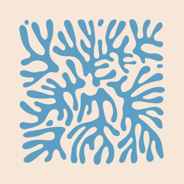 Çiçeksel soyut moda yaratıcı sanat eseri posterleri şablonu. Modern trend Matisse asgari stili.