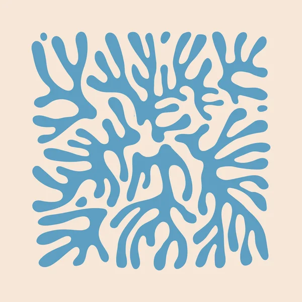 Çiçeksel soyut moda yaratıcı sanat eseri posterleri şablonu. Modern trend Matisse asgari stili.