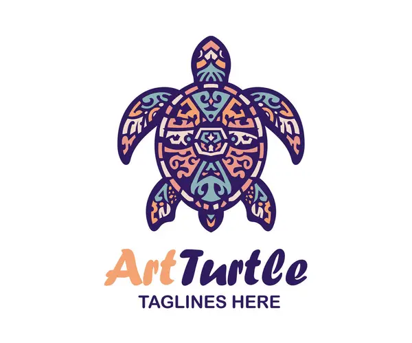 Abstrakte Meeresschildkröte Grafik Design Konzept Vektor Illustration Schildkröte Auf Einem Vektorgrafiken