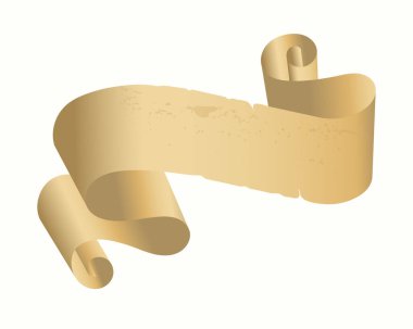 Parşömen kağıdı, parşömen papirüsü, boş çerçeve, çizgi film stili boş, arkaplan vektör çizimi. Dokulu ui varlığı, ortaçağ, antika element