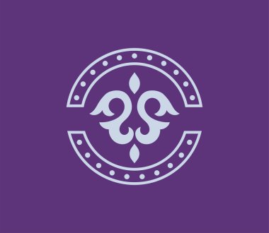 Şirketin dekoratif veya sembolü için soyut modern klasik süs