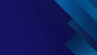 Parlak geometrik diyagonal çizgilere sahip koyu mavi soyut sunum arkaplanı