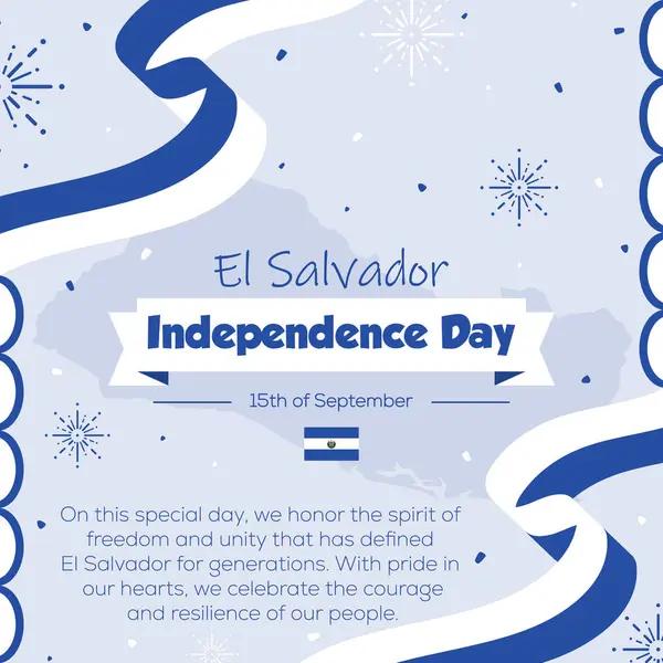 stock vector Festive Template for El Salvador Independence Day.