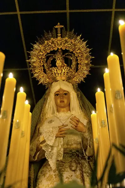 Fraternité Nuestra Seora Del Amparo Toledo Avec Les Pas Virgen — Photo