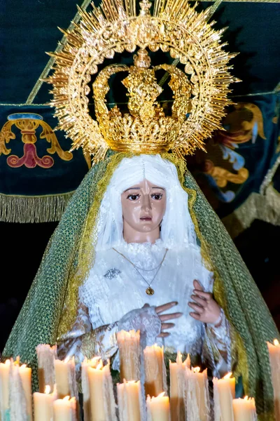 Brödraskapet Nuestra Seora Del Amparo Toledo Med Stegen Virgen Del — Stockfoto