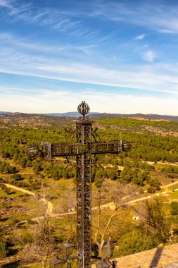 Basilica Santuario de la Virgen de la Cabeza Sierra Morena doğal parkı, Andujar, İspanya