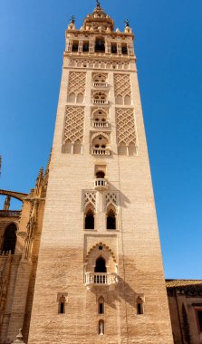 Seville Katedrali 'nin çan kulesi, Giralda, Seville, İspanya olarak bilinir.