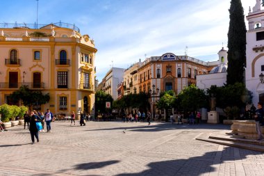İspanya 'nın Sevilla şehrinin sokakları ve köşeleri