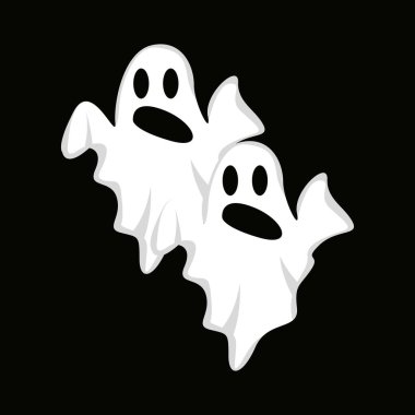 Hayalet Logosu Tasarımı, Cadılar Bayramı Simgesi, Cadılar Bayramı Çizimi, Kutlama Sancağı Şablonu