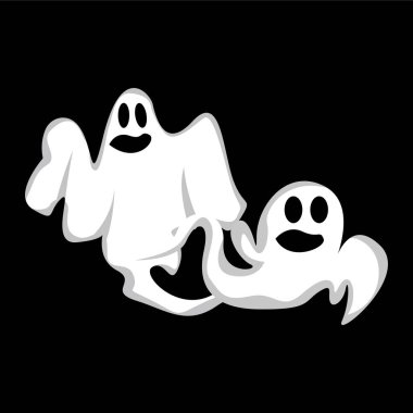 Hayalet Logosu Tasarımı, Cadılar Bayramı Simgesi, Cadılar Bayramı Çizimi, Kutlama Sancağı Şablonu