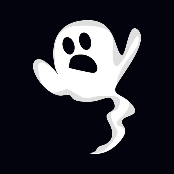 Ghost Logo Design Halloween Icon Halloween Costume Illustration Celebration Banner — 스톡 벡터