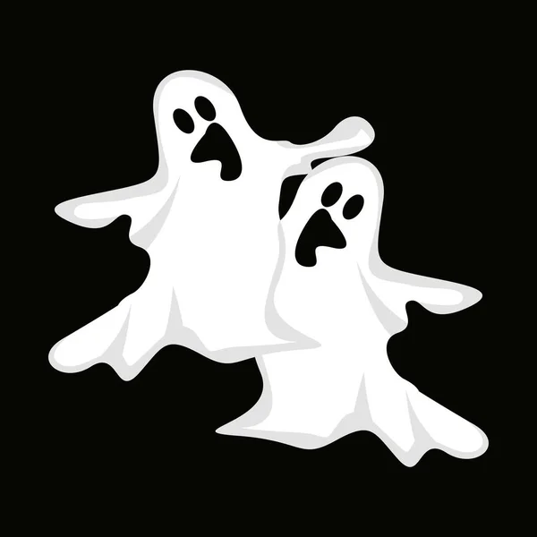 Stock vector Ghost Logo Design, Halloween Icon, Halloween Costume Illustration, Celebration Banner Template
