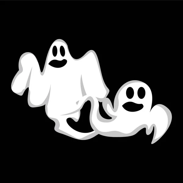 Diseño Logo Fantasma Icono Halloween Ilustración Disfraces Halloween Plantilla Banner — Vector de stock