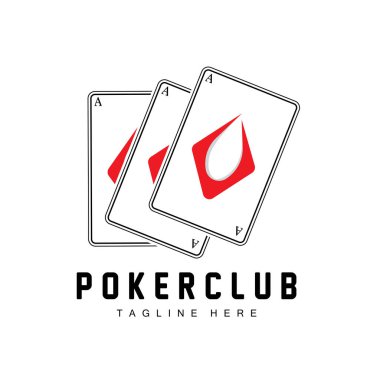 Poker Kumarhanesi logosu, Diamond Card Icon, Hearts, Spades, Ace. Kumar Oyunu Poker Kulübü Tasarımı