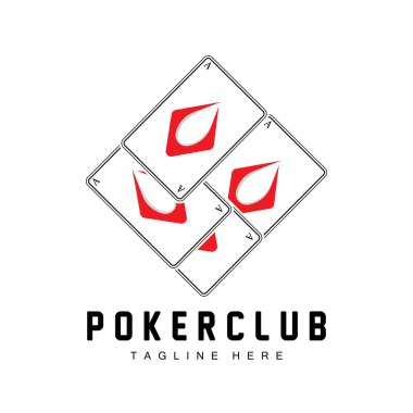 Poker Kumarhanesi logosu, Diamond Card Icon, Hearts, Spades, Ace. Kumar Oyunu Poker Kulübü Tasarımı