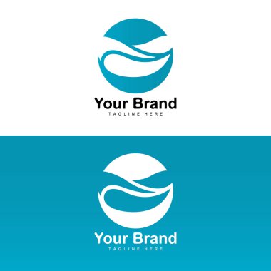 Okyanus Dalgası Logosu, Su Dalgası Tasarımı, Marka Tasarım Vektörü