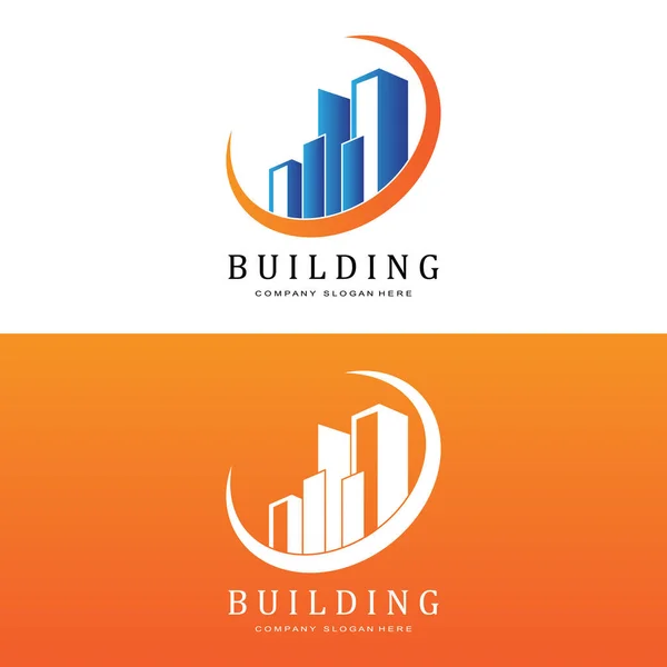 Building Logo Residential Architect Vector Design Suitable Building Construction Apartment — 스톡 벡터