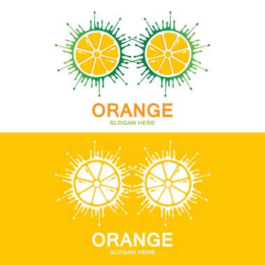 Turuncu Logo Tasarımı, Taze Meyve Vektörü, Meyve Dükkanı Sığdırma Tasarımı, Banner Şablonu, Turuncu Meyve Simgesi