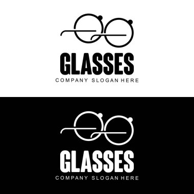 Gözlük Logosu, Moda Bakış Vektörü, Giysi Mağazası, Gözlük Dükkanı, Göz Bakımı Salonu