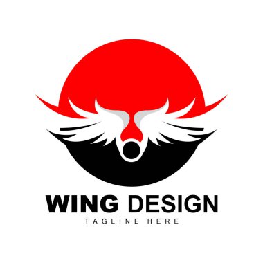 Wings Logosu, Phoenix Logosu, Kuş Kanadı Vektörü, Şablon Çizimi, Kanat Markası Tasarımı