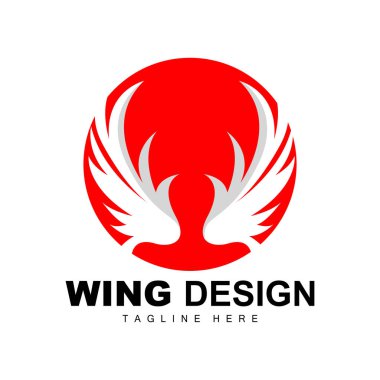 Wings Logosu, Phoenix Logosu, Kuş Kanadı Vektörü, Şablon Çizimi, Kanat Markası Tasarımı