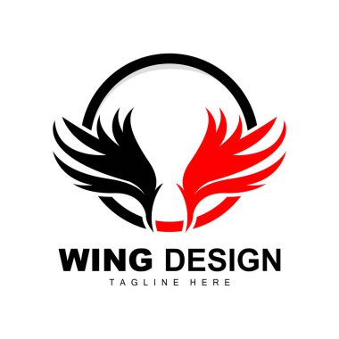 Wings Logosu, Phoenix Logosu, Kuş Kanadı Vektörü, Şablon Çizimi, Kanat Markası Tasarımı