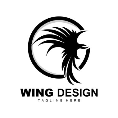 Wings Logosu, Phoenix Logosu, Kuş Kanadı Vektörü, Şablon Çizimi, Kanat Markası Tasarımı