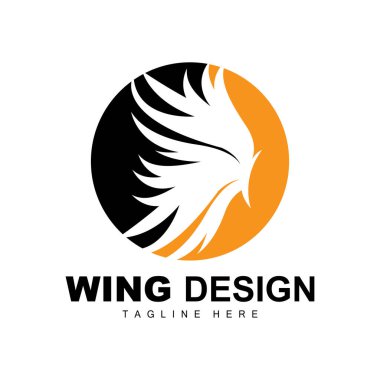 Wings Logosu, Phoenix Logosu, Kuş Kanadı Vektörü, Şablon Çizimi, Kanat Markası Tasarımı