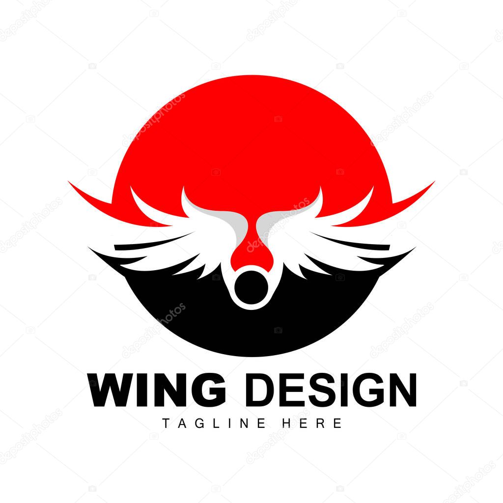 Wings Logo, Phoenix Logo, Bird Wing Vector, Template Illustration, Wing Brand Design