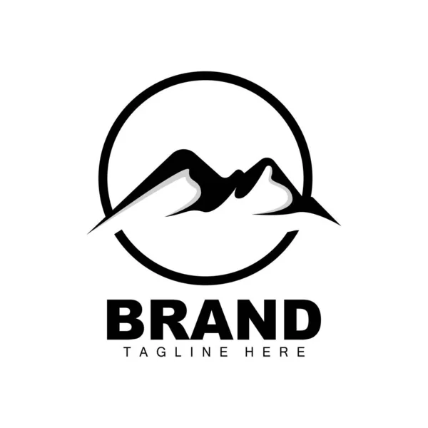 Logotipo Montaña Escalada Montaña Vectorial Aventura Diseño Para Escalada Equipo — Vector de stock