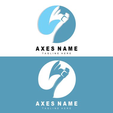 Ax Logo Design, War Tool Illustration and Woodcutter Vector