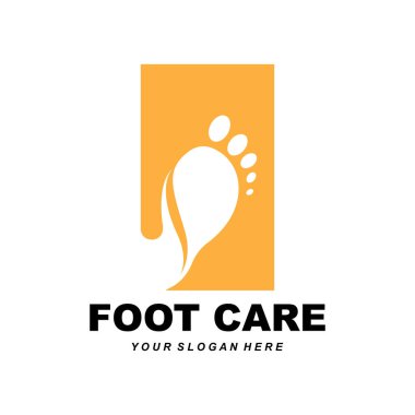 Foot Care Logo Design Health Illustration Woman Pedicure Salon Vector