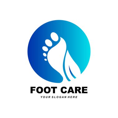 Foot Care Logo Design Health Illustration Woman Pedicure Salon Vector