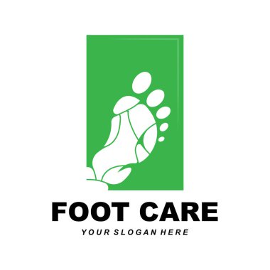 Foot Care Logo Design Health Illustration Woman Pedicure Salon Vector