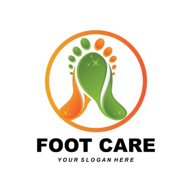 Foot Care Logo Design Health Illustration Woman Pedicure Salon Vector