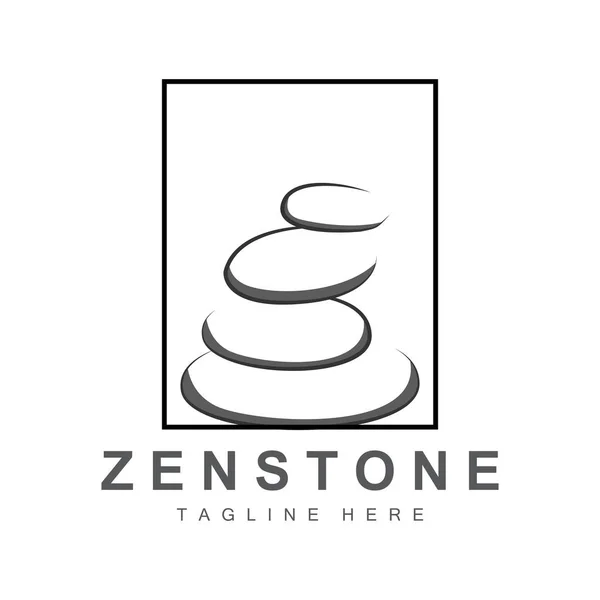 Balance Stone Logo Design Vector Therapy Stone Massage Stone Hot — Stock vektor