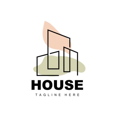 House Logo, Simple Building Vector, Construction Design, Housing, Real Estate, Property Rental clipart