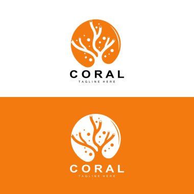 Mercan Logosu, Deniz Bitkileri Deniz Hayvanları, Okyanus Vektörü, Yosun Simgeleri